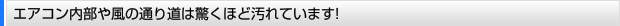 エアコン内部や風の通り道は驚くほど汚れています!